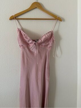 Princess Polly Dusty Pink Satin Maxi dress